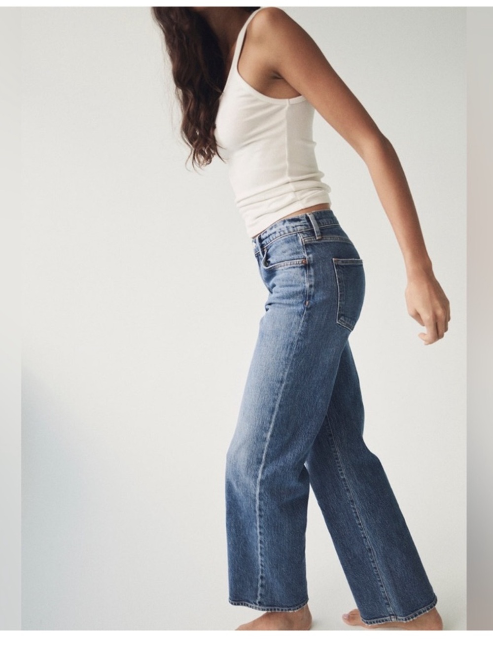 NEW NWT Agolde Harper jeans sz 29 mid rise relaxed straight FIx medium denim FP